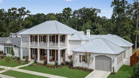 white house metal roof 1 story|white standing seam metal roof.